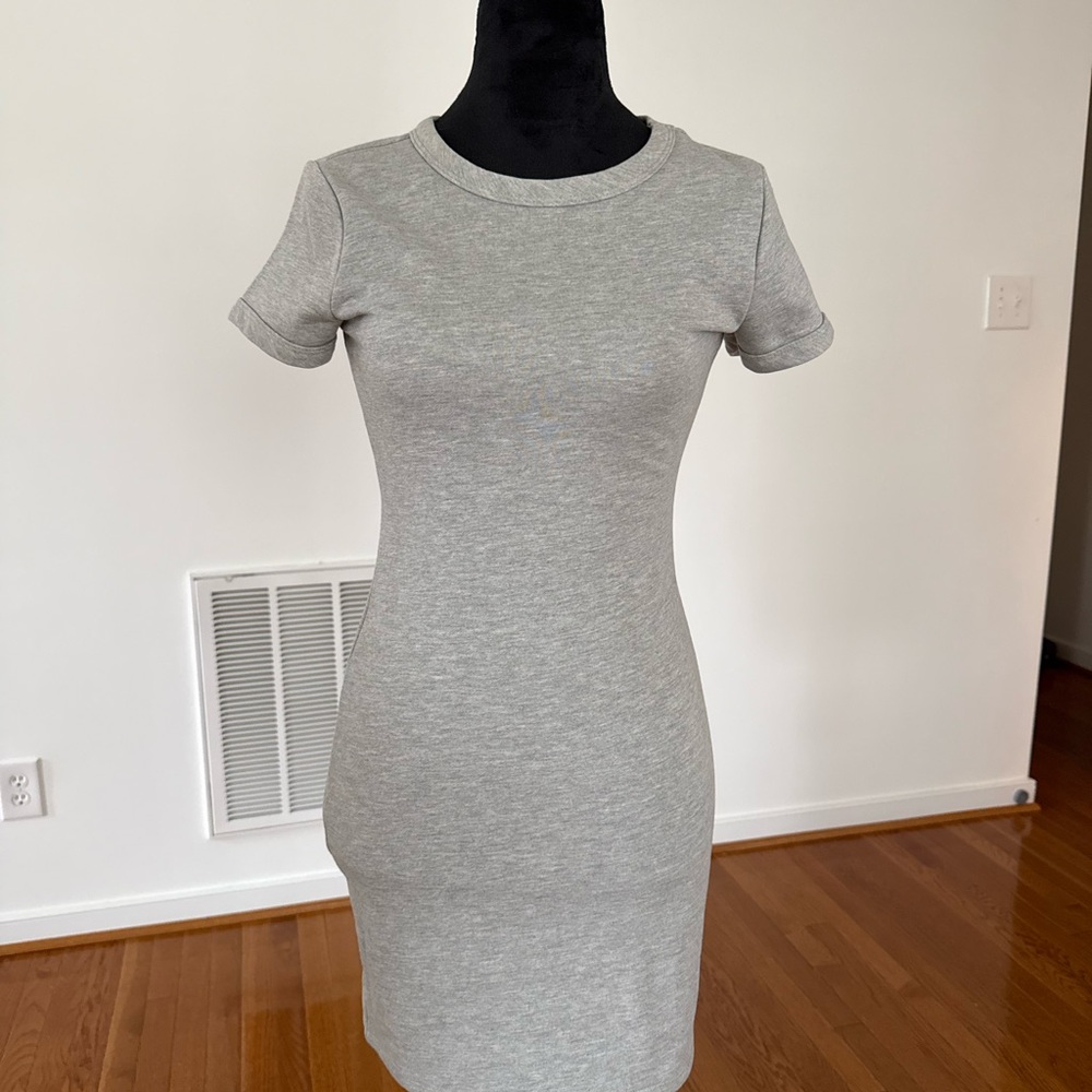 Lovers + Friends Gray Mini Tee Shirt Dress